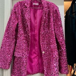 Buddy Love Fuchsia Sequin Blazer